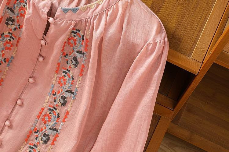 Pure Cotton Shirt With Beautiful Embroidered