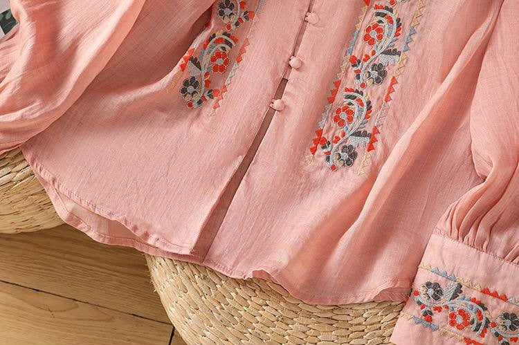 Pure Cotton Shirt With Beautiful Embroidered