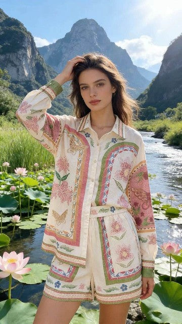 CLOSETO Floral Escape Co-Ord Set