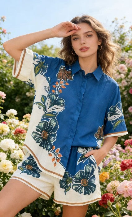 Azure Bloom Co-Ord Set