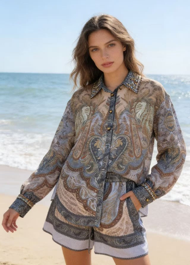 Paisley Luxe Shirt & Shorts Co-Ord Set