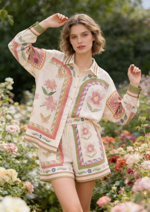 CLOSETO Floral Escape Co-Ord Set