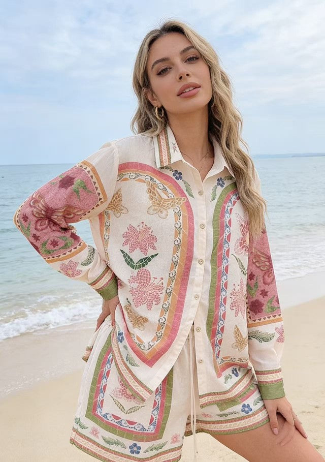CLOSETO Floral Escape Co-Ord Set
