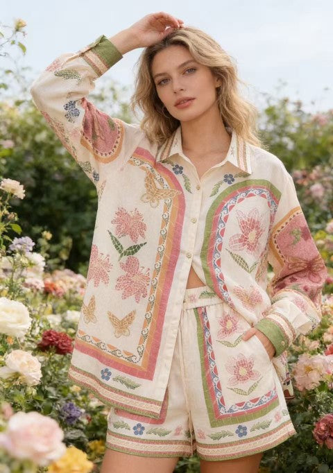 CLOSETO Floral Escape Co-Ord Set