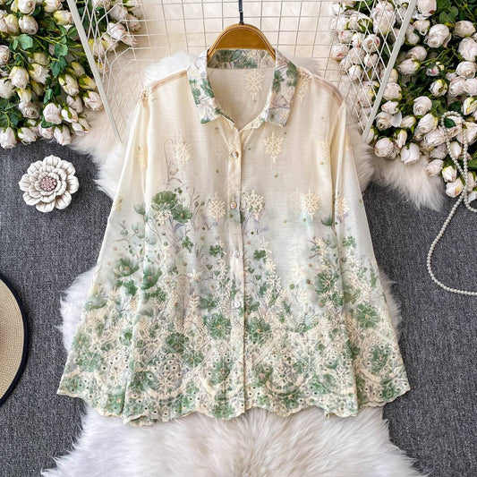 Autumn Full Sleeve Turn-Down Collar Casual Shirt