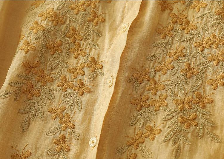 Pure Cotton Shirt With Beautiful Embroidered