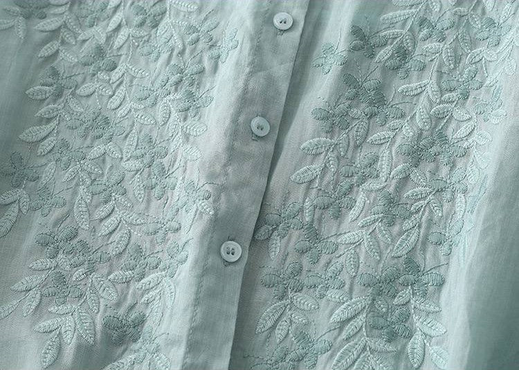 Pure Cotton Shirt With Beautiful Embroidered