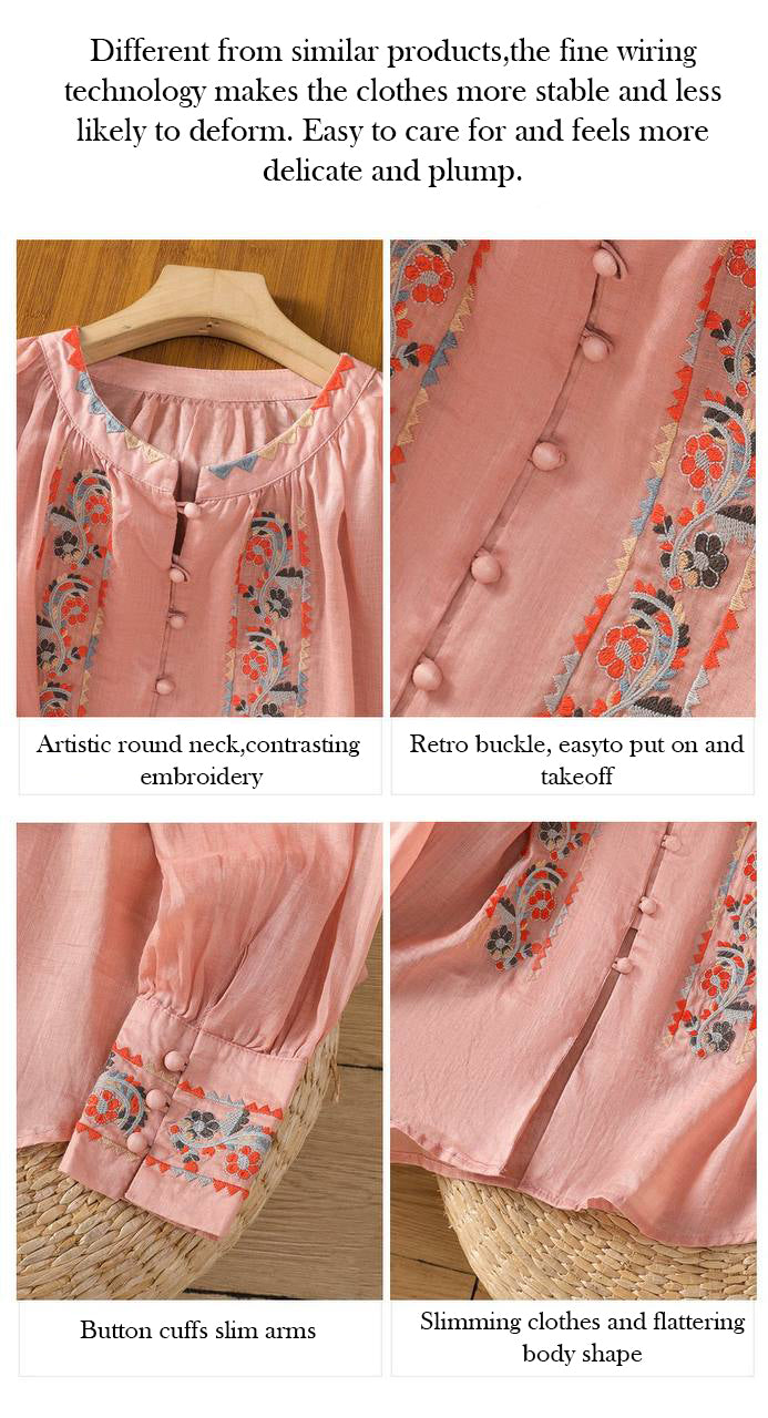 Pure Cotton Shirt With Beautiful Embroidered