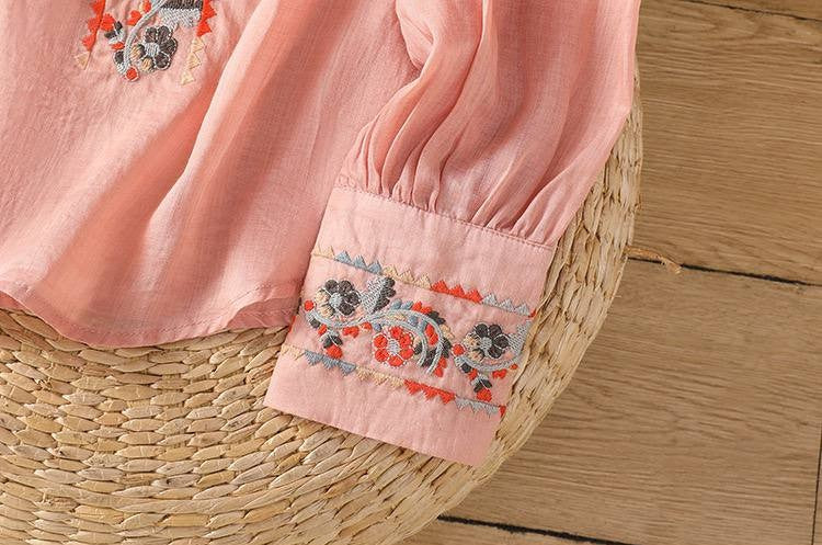 Pure Cotton Shirt With Beautiful Embroidered
