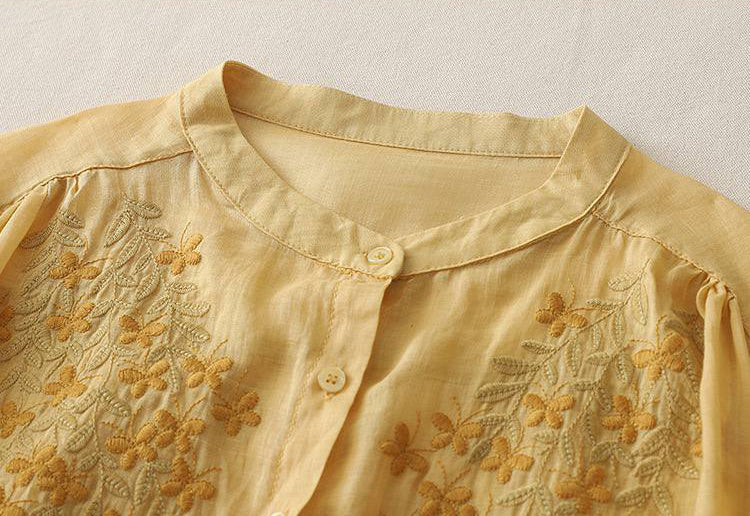 Pure Cotton Shirt With Beautiful Embroidered
