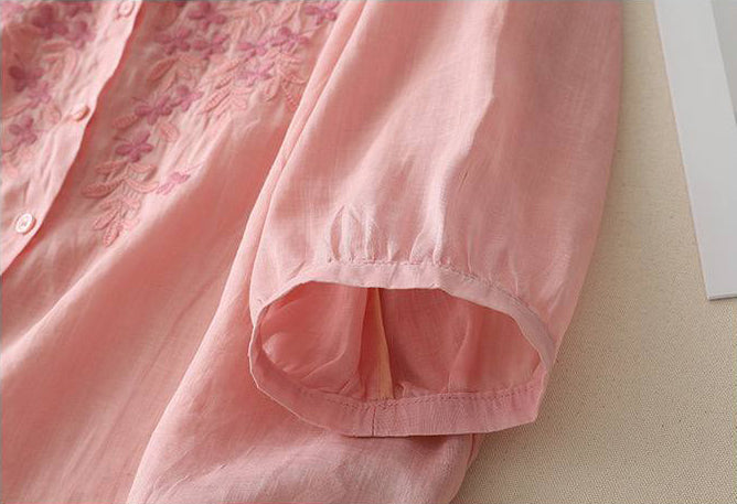 Pure Cotton Shirt With Beautiful Embroidered