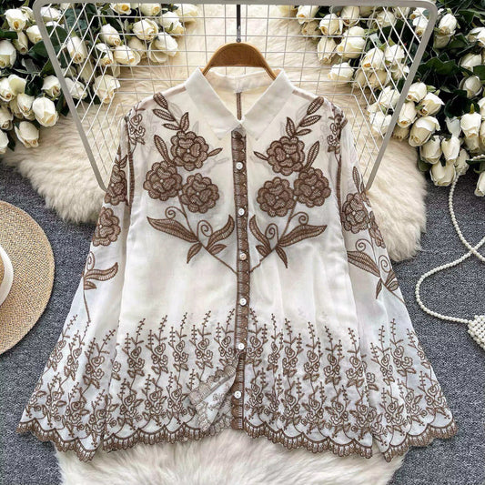 RoseGarden Luxe Embroidered Shirt