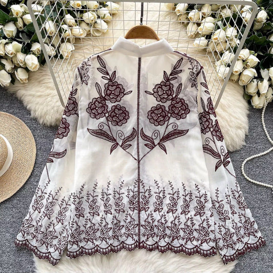 RoseGarden Luxe Embroidered Shirt